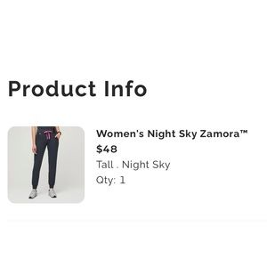 NWT Figs Zamora Joggers (L Tall) in Night Sky dark blue